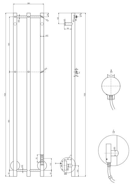 TVS Plus 3V h&aring;ndkl&aelig;det&oslash;rrer - B&oslash;rstet guld/messing