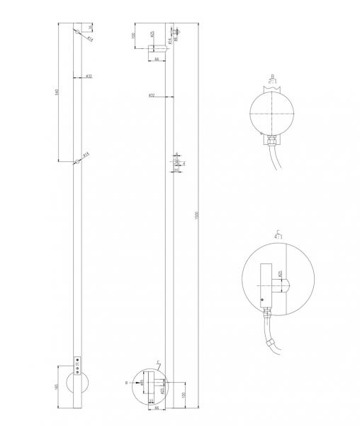 TVS Plus 1 h&aring;ndkl&aelig;det&oslash;rrer m/WiFi - 1500 x 85 - Krom
