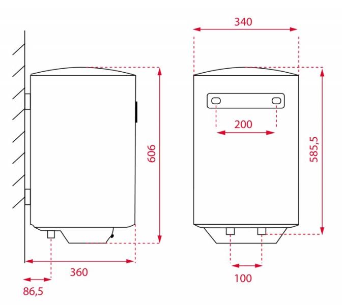 Intra el-vandvarmer 30 liter EWH30 m/Smart control Intra el-vandvarmer 30 liter EWH30 m/Smart control