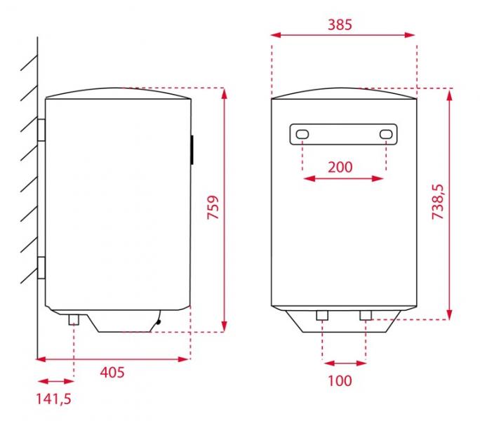 Intra el-vandvarmer 50 liter EWH50 m/Smart control Intra el-vandvarmer 50 liter EWH50 m/Smart control
