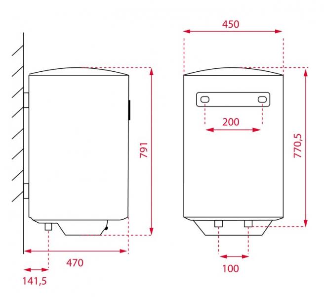 Intra el-vandvarmer 80 liter EWH80 m/Smart control Intra el-vandvarmer 80 liter EWH80 m/Smart control