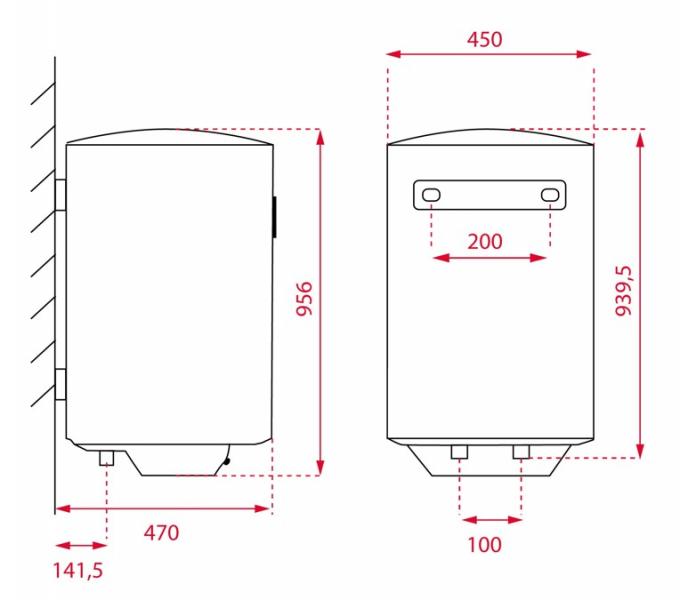 Intra el-vandvarmer 100 liter EWH100 m/Smart control Intra el-vandvarmer 100 liter EWH100 m/Smart control