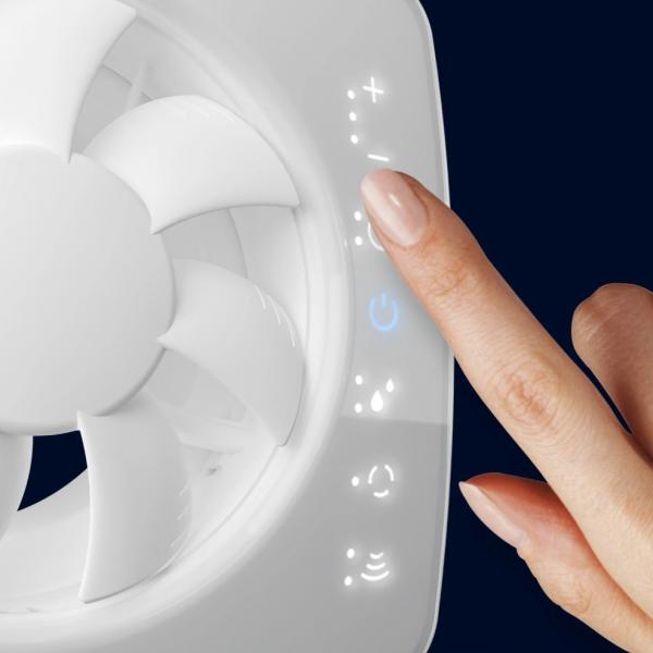 Fresh Intellivent SKY Ventilator med app styring - Ø100-125 mm - Hvid