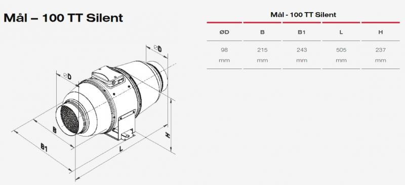 Kanalventilator EL 100 TT silent