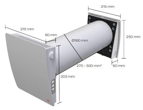 Duka One S6 PLUS varmegenvinding - Ø160 mm