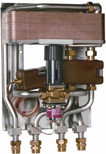 Termix One type 2 vandvarmer til fjernvarme med kabinet
