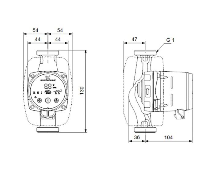 Grundfos Alpha2 15-80 cirkulationspumpe 130