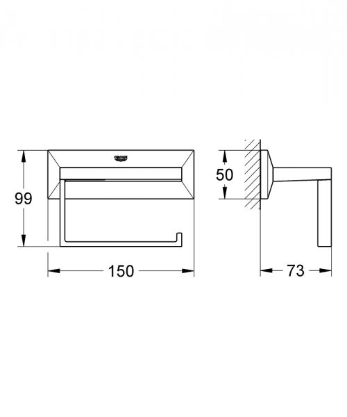 Grohe Allure Brilliant toiletrulleholder