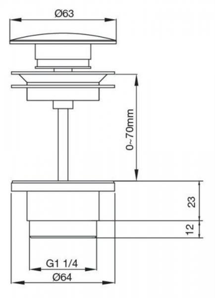 Primy Pop-Up Universal Duo bundventil - Scrap