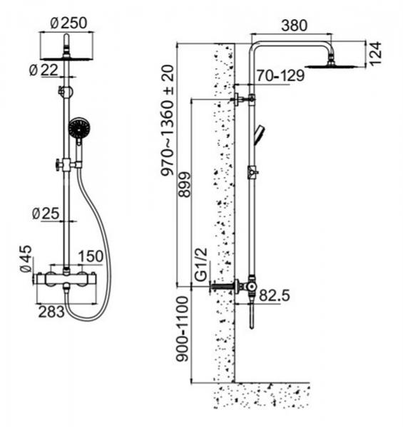 Primy Pleasure 2 komplet brusesystem - Rust