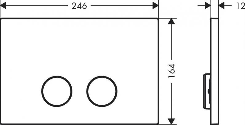 Hansgrohe Axor Flushplate betjeningsplade - Børstet bronze