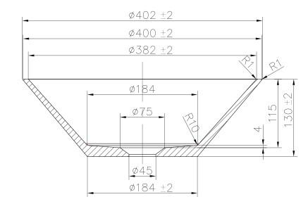 Primy R3 Ø40 Solid Surface fritstående bowlevask - Uden overløb - Hvid mat