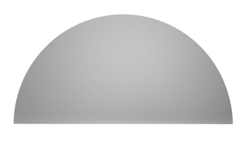 Halvcirkel stænkplade til køkken - 80 x 40 cm - Rustfrit stål