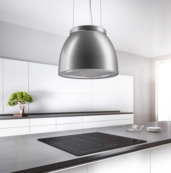 Eico Luna Aluminum - Link-2 frithængende wirehængt emhætte - Grå