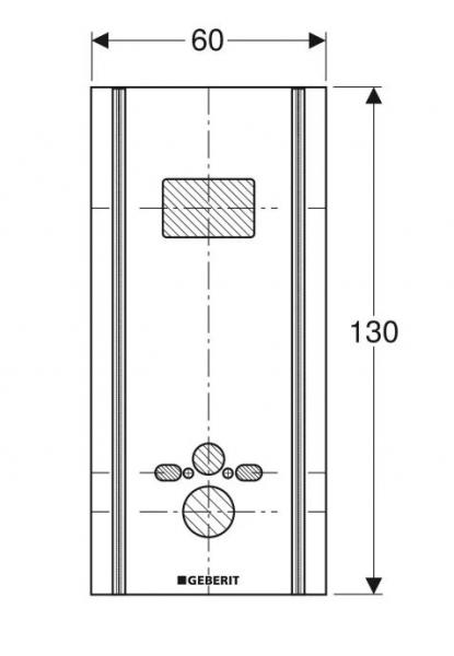 Geberit GIS gipsplade til Sigma indbygningscisterne 60x130 cm