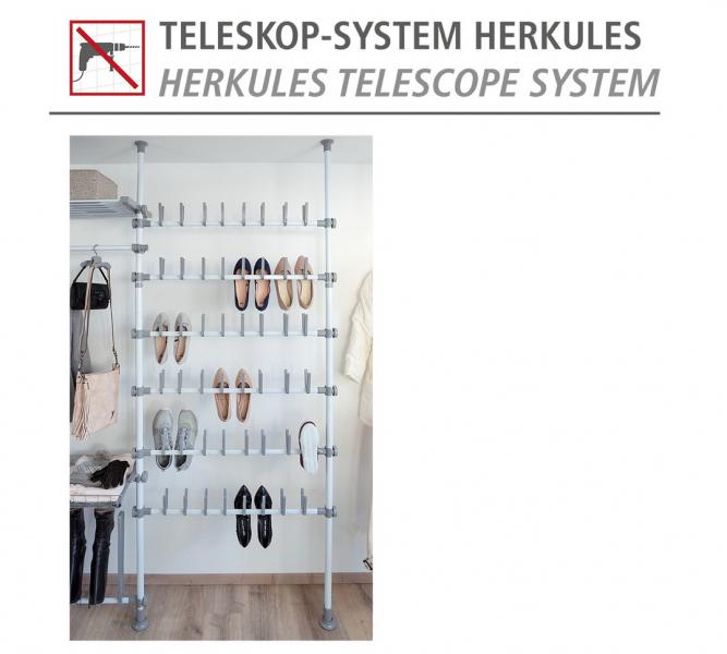 Wenko Hercules teleskopsystem til sko - Hvid/grå