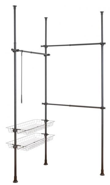 Wenko Hercules teleskopsystem til garderobe Duo 164-215 cm - Sort