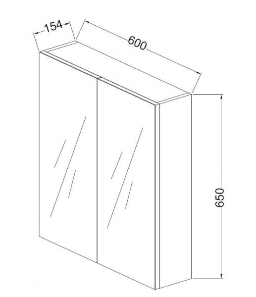 Nortiq Brazil 60 spejlskab - Halifax eg Nortiq Brazil 60 spejlskab - Halifax eg