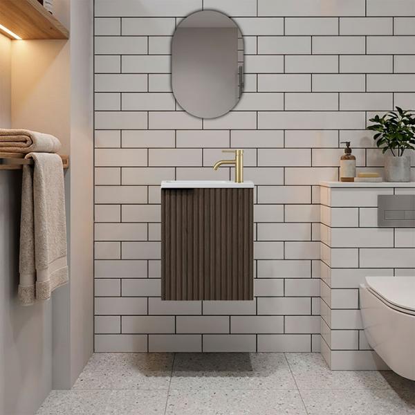 Nortiq Verona 40 One-box møbelsæt m/låge og spejl - Wood Nortiq Verona 40 One-box møbelsæt m/låge og spejl - Wood