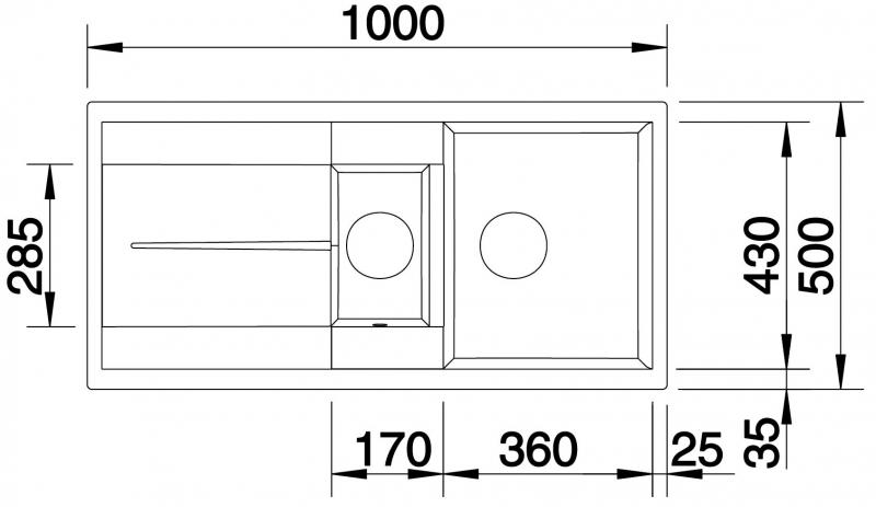 Blanco Metra 6S UX k&oslash;kkenvask - Hvid
