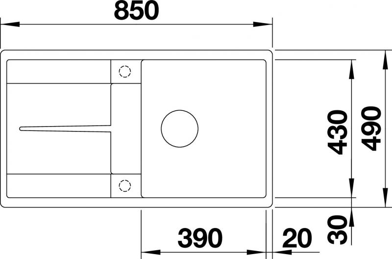 Blanco Metra 5 S-F k&oslash;kkenvask - Hvid