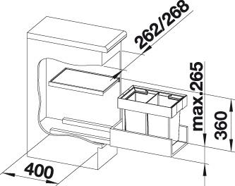 Blanco Flexon II 30/1 affaldssystem - 1 spand