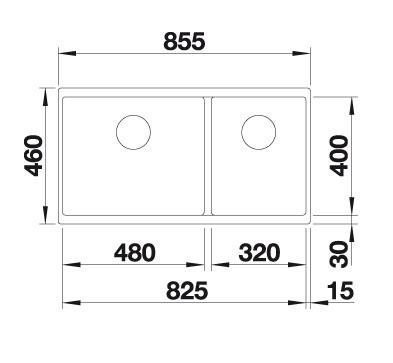 Blanco Subline 480/320-U køkkenvask - Sort
