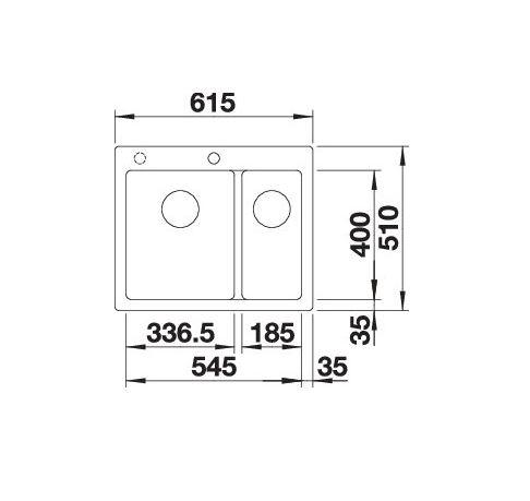 Blanco Pleon 6 Split PD k&oslash;kkenvask - Soft-white