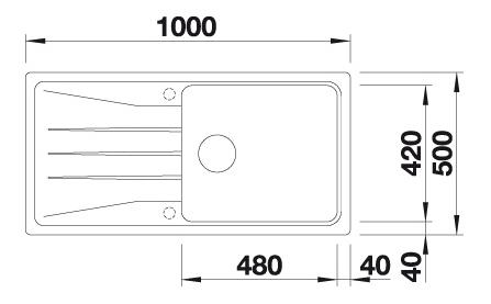 Blanco Sona XL6S k&oslash;kkenvask - Soft white