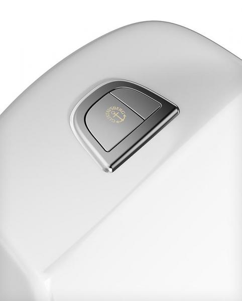 Gustavsberg væghængt toilet Nautic 1522 med cisterne, Hygienic Flush - åben skyllerand