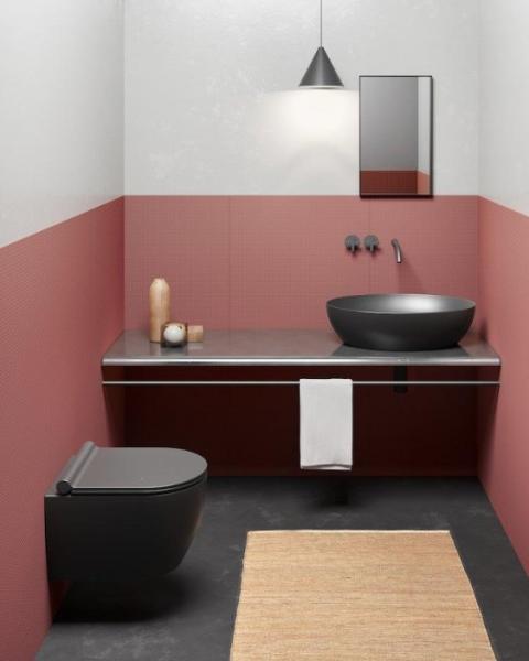 GSI Pura kompakt 46 væghængt toilet m/Extraglaze+ - Mat sort