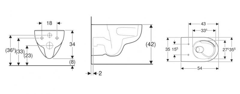 Geberit Renova væghængt toilet m/TurboFlush Geberit Renova væghængt toilet m/TurboFlush