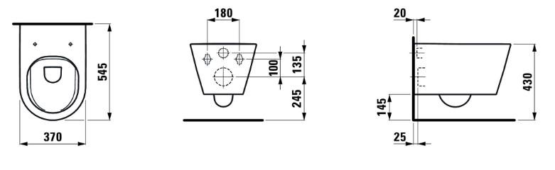 Laufen Kartell Rimless hængeskål INKL sæde m/softclose