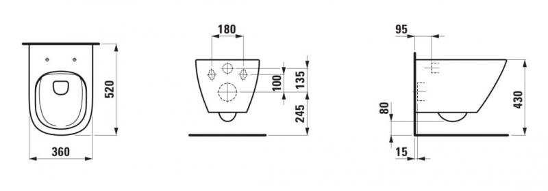 Laufen Lua RIMless vægtoilet inkl. sæde m/softclose