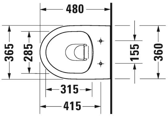 Duravit No.1 Compact Rimless hængeskål inkl. toiletsæde m/softclose