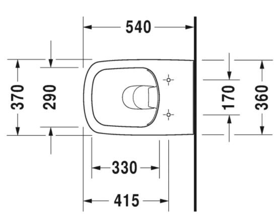 Duravit DuraStyle væghængt toilet inkl. sæde m/softclose