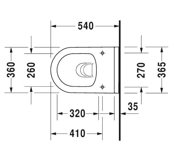 Duravit Starck 3 Rimless vægtoilet m/sæde