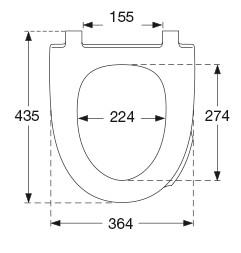 Pressalit Spira Art sæde m/softclose og Quick Release - Hvid