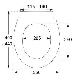 Pressalit 1094 toiletsæde m/soft close - Hvid