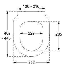 Pressalit Comfort D2 Toiletsæde m/soft close og lift-off - Hvid