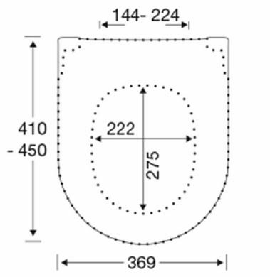 Pressalit Style D2 toilets&aelig;de m/SoftClose og Lift-off - Mat dusty green