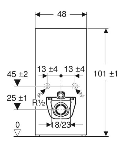 Geberit Monolith cisternemodul væghængt toilet 101 cm Beton