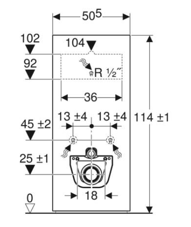 Geberit Monolith cisternemodul væghængt toilet 114 cm Skifer