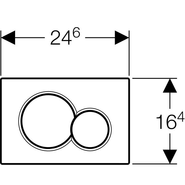 Geberit Sigma 01 Round betjeningsplade - Sort
