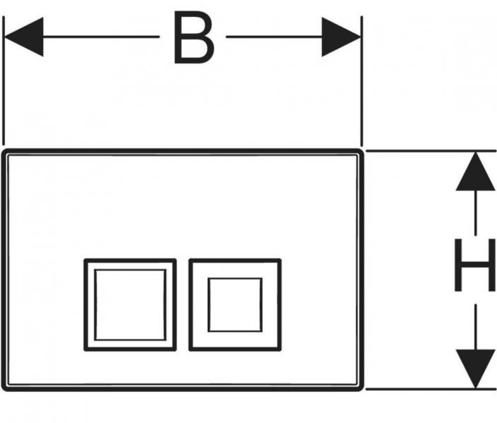 Geberit Delta 35 betjeningsplade - Hvid