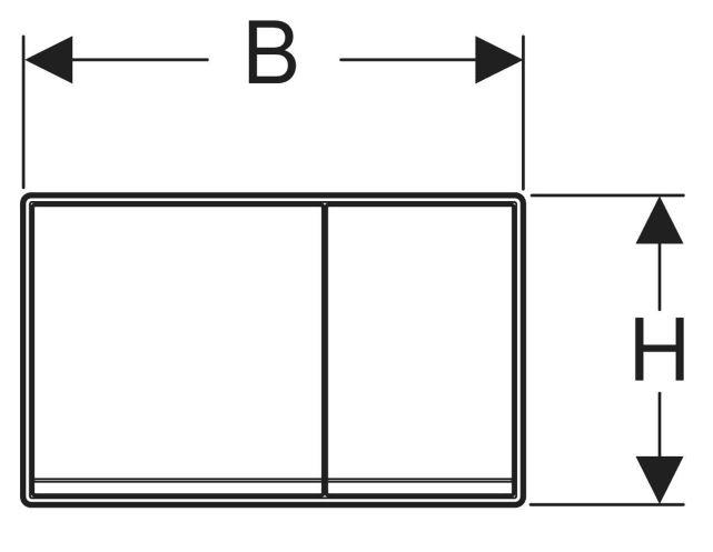 Geberit Omega 60 betjeningsplade - Sort glas