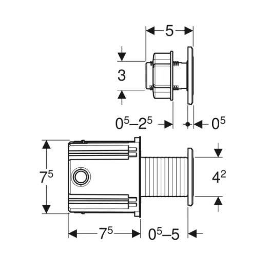 Geberit elektronisk wc-skyllestyring Omega 10 - børstet