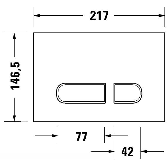 Duravit DuraSystem A1 betjeningsplade - Hvid