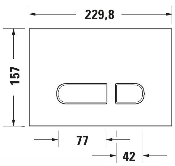 Duravit DyraSystem A1 betjeningsplade - Glas/hvid