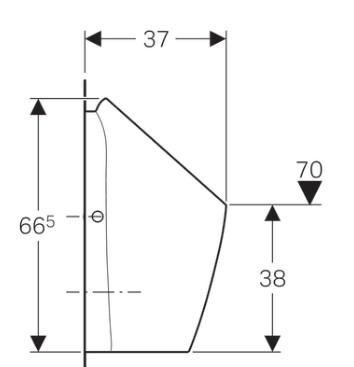 Geberit Preda vandfri urinal